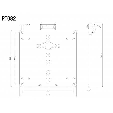 RIZOMA Support license plate holder 173 x 173 mm PT082