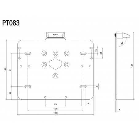 RIZOMA Soporte matricula portamatriculas 186x146 mm PT083