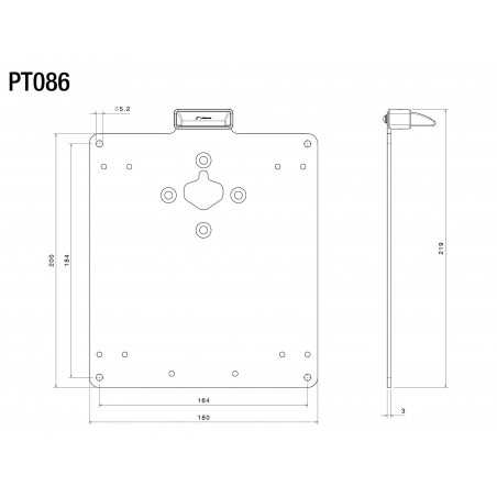 RIZOMA Support license plate holder 180x200 mm PT086