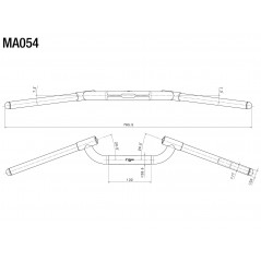 RIZOMA Manillar RACE RETRO 22-29 MM MA054
