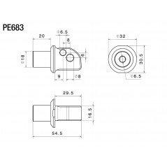 RIZOMA Kit de montaje para estriberas 18 MM PE683
