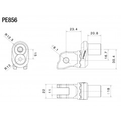 RIZOMA Soporte para estribos de piloto 8 P PE856