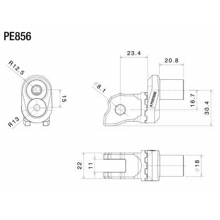 RIZOMA Soporte para estribos de piloto 8 P PE856