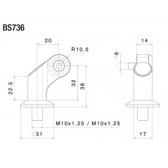 RIZOMA Adaptador espejo retrovisor BS736