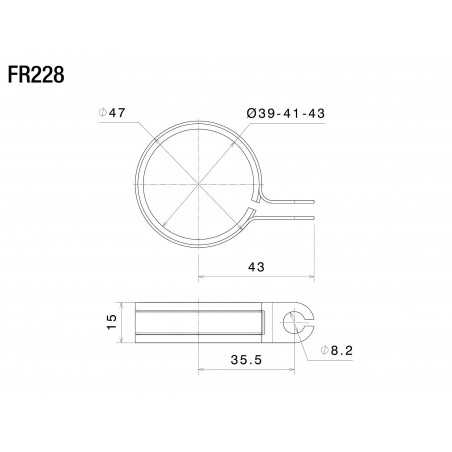 RIZOMA Front turn signal adapter Ø 39/41/43 mm FR228