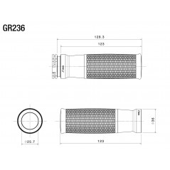 RIZOMA Puños aluminio URLO Ø 25,4 mm (1 inch) GR236