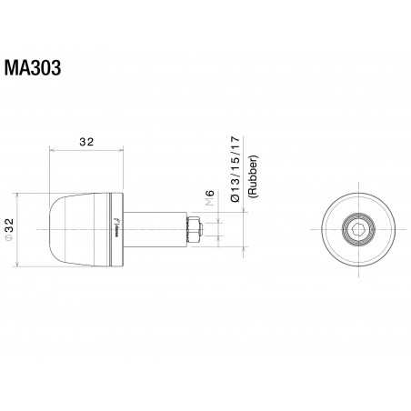 RIZOMA Handlebar counterweight MA303