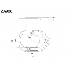 RIZOMA Base pata lateral ZBW063