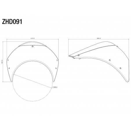 RIZOMA Cupula parabrisas de aluminio ZHD091