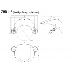 RIZOMA Mounting kit for screen ZHD091 49 MM ZHD118