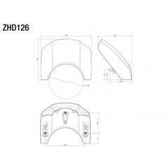 RIZOMA Cupula parabrisas de aluminio ZHD126