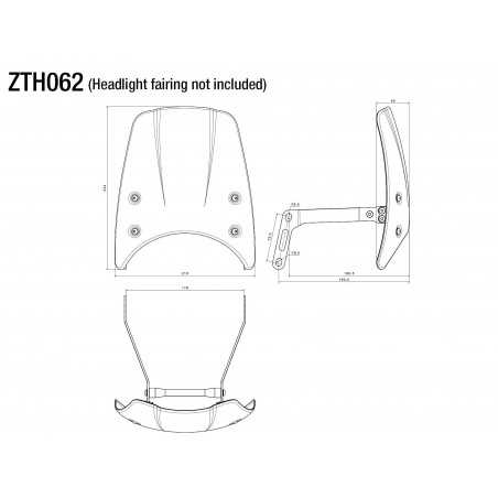 RIZOMA Mounting kit for screen CF010 ZTH062