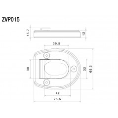 RIZOMA Base caballete lateral agrandada ZVP015