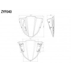 RIZOMA Polycarbonate windshield screen ZYF040