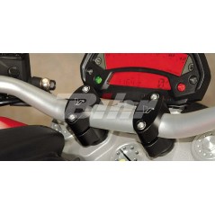 V PARTS Adaptador universal para manillar cónico de Ø28,6mm - Negro mate 616