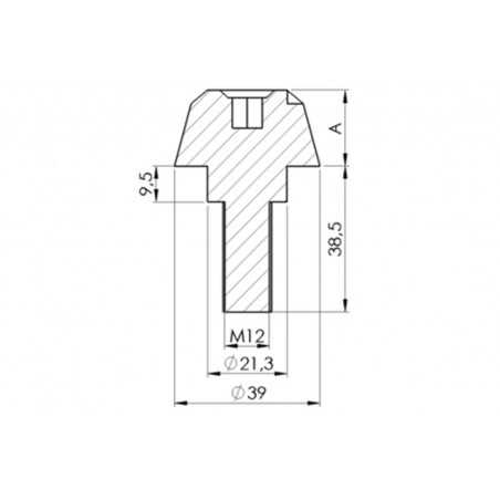 PUIG Contrapesos terminales manillar aluminio corto 20mm 6278