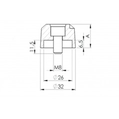 PUIG HANDLEBAR TERMINALS HANDLEBAR ENDS SHORT 20mm 6186