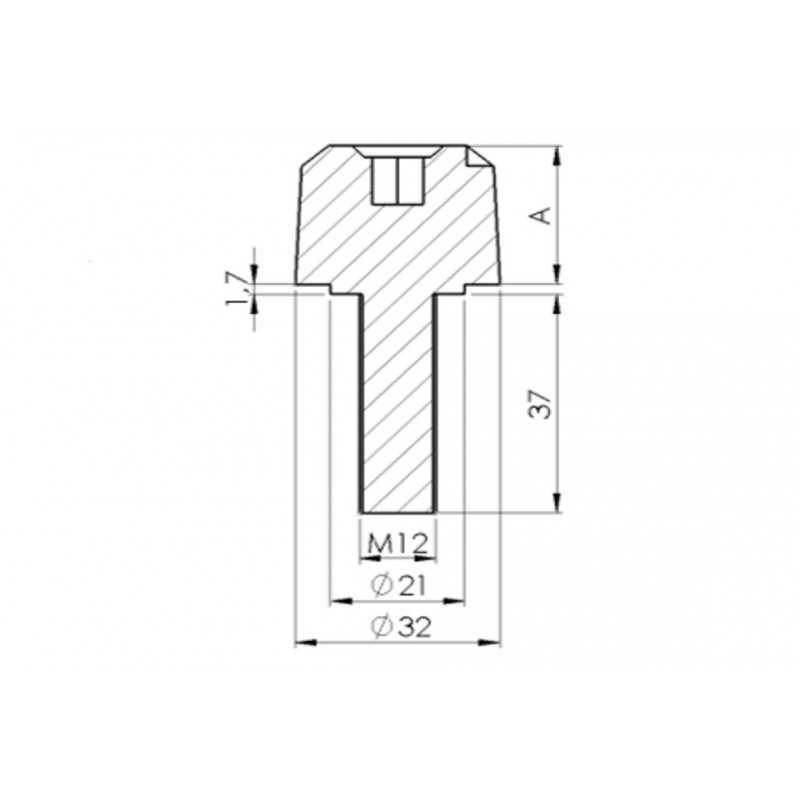 PUIG HANDLEBAR END COUNTERWEIGHTS, SHORT ALUMINUM 20MM 6280