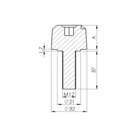PUIG HANDLEBAR END COUNTERWEIGHTS, SHORT ALUMINUM 20MM 6280