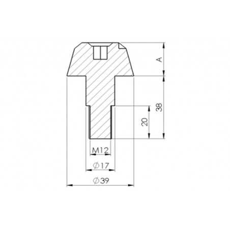 PUIG HANDLEBAR END COUNTERWEIGHTS, SHORT ALUMINUM 20MM 6395
