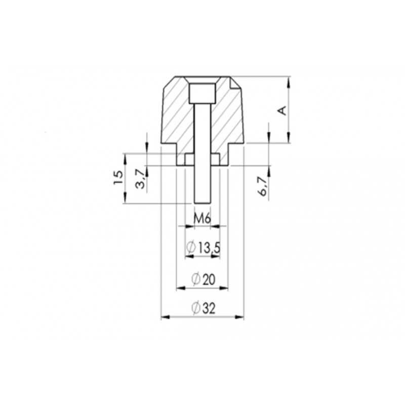 PUIG Contrapesos Terminales Manillar de Aluminio Corto 20mm - Protección y Estilo para tu Moto 6199