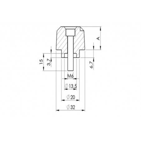 PUIG HANDLEBAR TERMINALS HANDLEBAR ENDS SHORT 20mm 6199