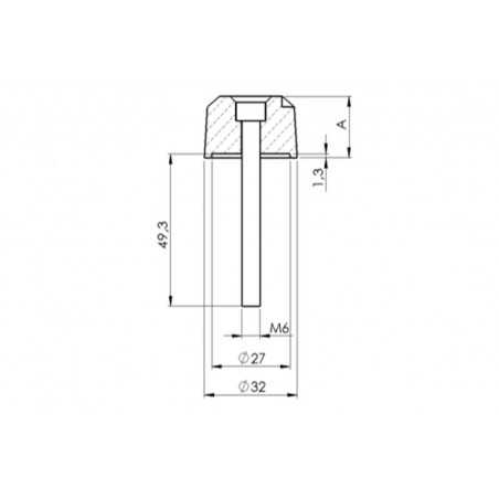 PUIG HANDLEBAR END COUNTERWEIGHTS, LONG ALUMINUM 40MM 5627