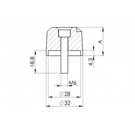 PUIG Contrapesos terminales manillar aluminio largo 40mm 6281