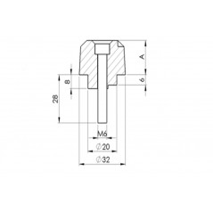 PUIG HANDLEBAR END COUNTERWEIGHTS, SHORT ALUMINUM 20MM 6820