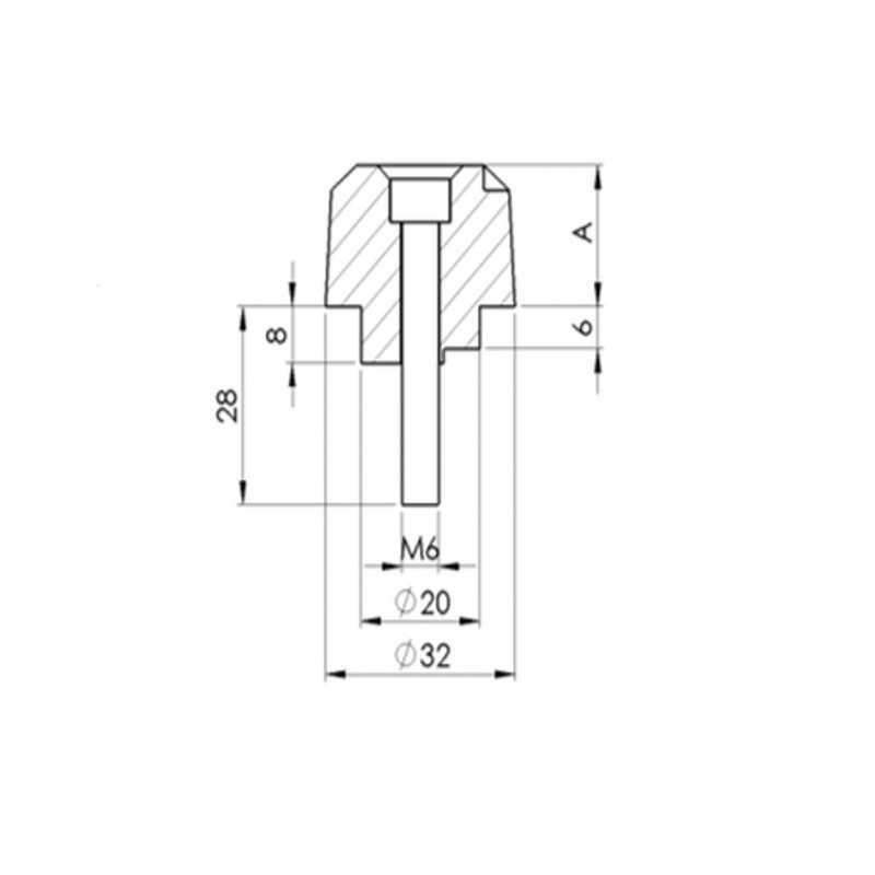 PUIG HANDLEBAR END COUNTERWEIGHTS, SHORT ALUMINUM 20MM 6820
