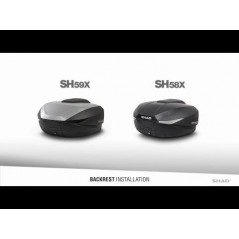 SHAD Respaldo de pasajero para baul maleta moto SH58X SH59 D0RI80