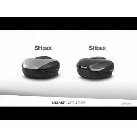 SHAD CHROMED PASSENGER BACK SUPPORT FOR MOTORCYCLE SH58X SH59 D0RI80