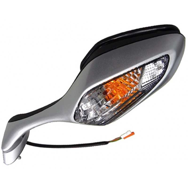 V PARTS Espejo retrovisor izquierdo tipo OEM para moto - Negro EH944I