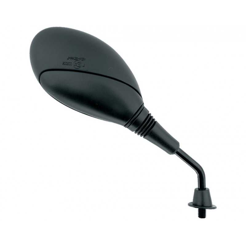 V PARTS Espejo retrovisor derecho - Homologado CE Montaje en manillar Ovalado Color negro E229DRI