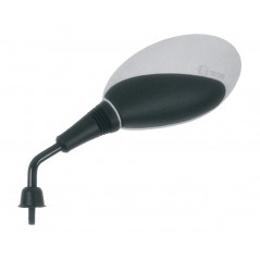 V PARTS Espejo retrovisor izquierdo tipo OEM - Calle legal Negro/Plata Homologación CE Montaje en manillar EY687I