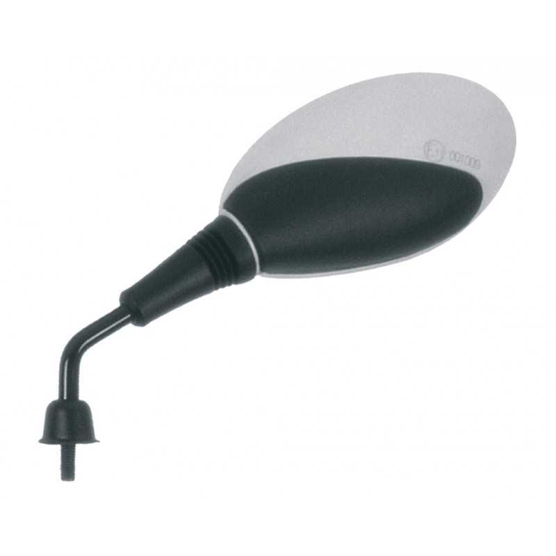 V PARTS Espejo retrovisor izquierdo tipo OEM - Calle legal Negro/Plata Homologación CE Montaje en manillar EY687I