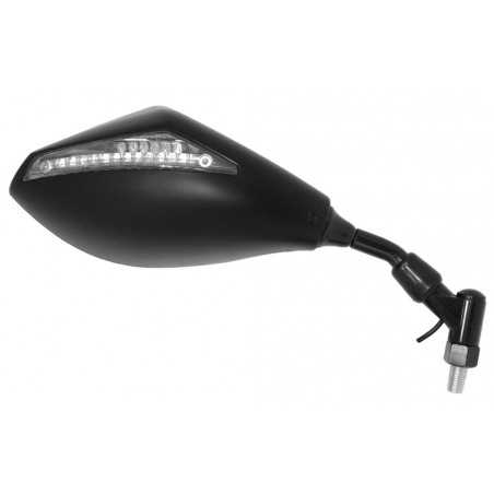 V PARTS Espejo retrovisor intermitente Led ambar derecho rosca izquierda M10 E347DRI