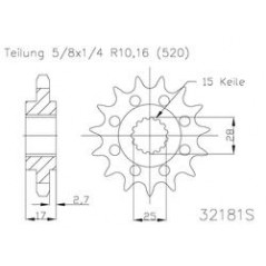 Gear  50-32181-14 dientes