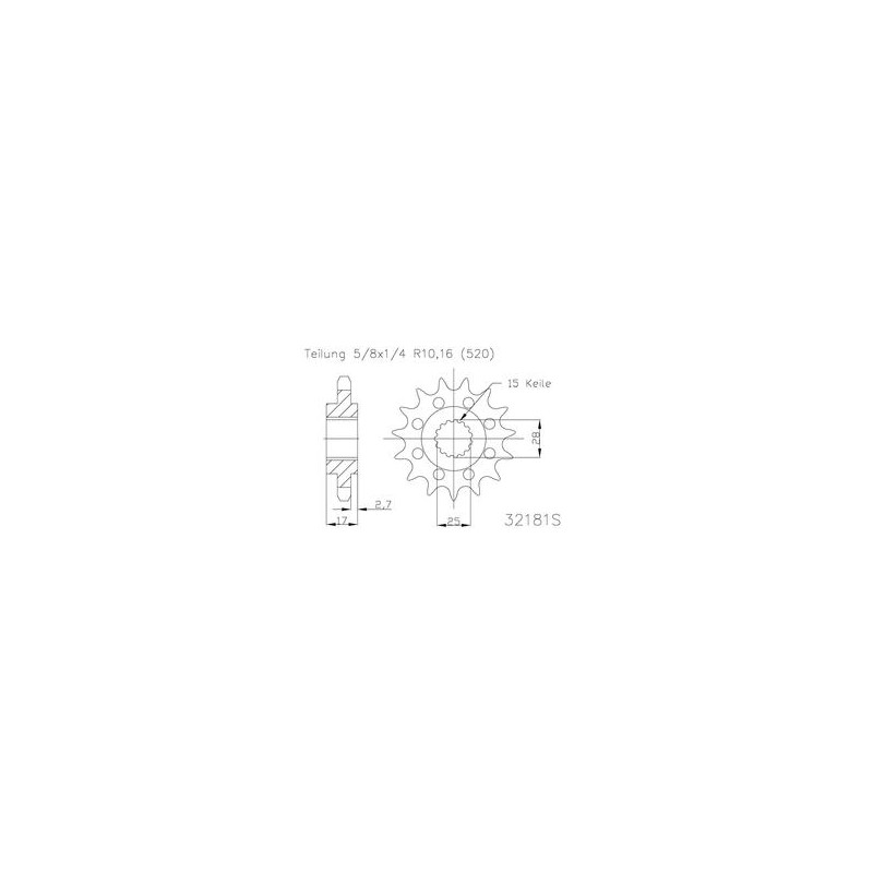 Gear  50-32181-14 dientes