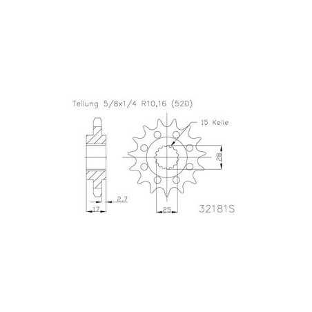 Gear 50-32181-14 dientes