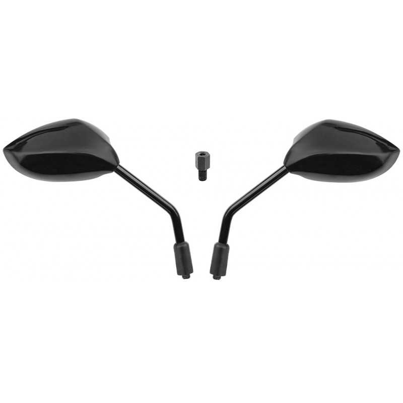 VICMA SET, PAIR, REARVIEW MIRRORS, EXPOSITION, BLACK + ADAPTOR RT7 E584NR