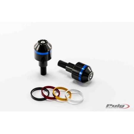 PUIG ALUMINUM HANDLEBAR TERMINAL COUNTERWEIGHTS WITH COLOR RIMS 8016