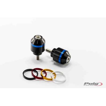 PUIG ALUMINUM HANDLEBAR TERMINAL COUNTERWEIGHTS WITH COLOR RIMS 8017