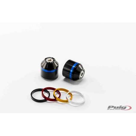 PUIG ALUMINUM HANDLEBAR TERMINAL COUNTERWEIGHTS WITH COLOR RIMS 8018