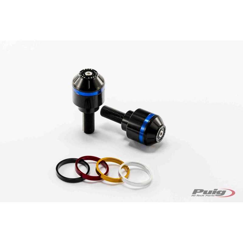 PUIG ALUMINUM HANDLEBAR TERMINAL COUNTERWEIGHTS WITH COLOR RIMS 8019
