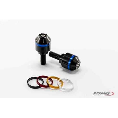 PUIG ALUMINUM HANDLEBAR TERMINAL COUNTERWEIGHTS WITH COLOR RIMS 8019