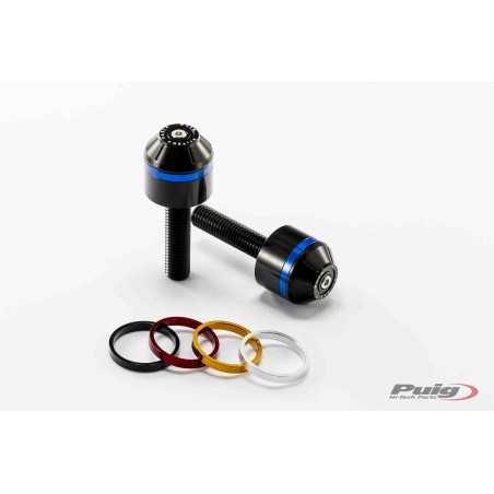 PUIG ALUMINUM HANDLEBAR TERMINAL COUNTERWEIGHTS WITH COLOR RIMS 8021