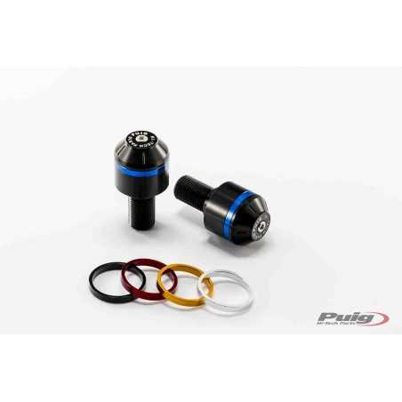 PUIG ALUMINUM HANDLEBAR TERMINAL COUNTERWEIGHTS WITH COLOR RIMS 8113