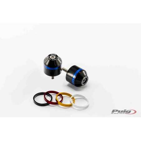 PUIG ALUMINUM HANDLEBAR TERMINAL COUNTERWEIGHTS WITH COLOR RIMS 8157