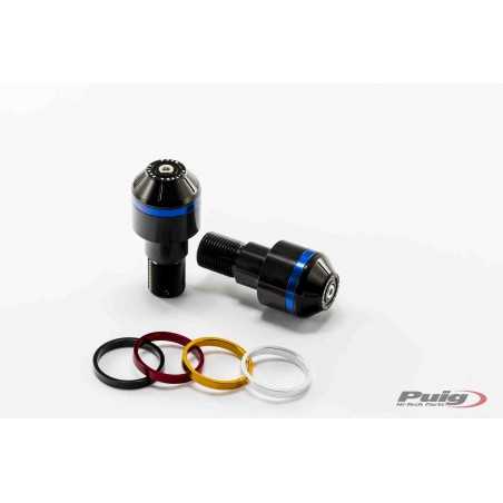 PUIG ALUMINUM HANDLEBAR TERMINAL COUNTERWEIGHTS WITH COLOR RIMS 8173